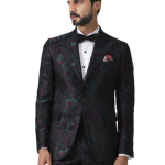 Sartorial Splendour: The Bespoke Wine Multicoloured Tuxedo Jacket - Luxurious Style in Sizes S to XL | Jaipurio